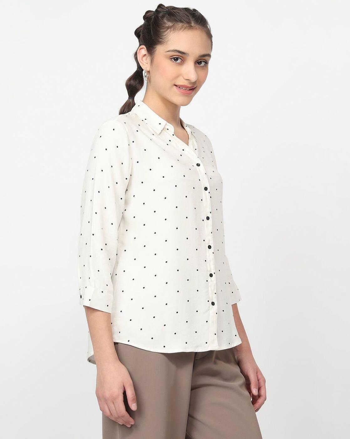 Women Polka-Dot Regular Fit Shirt