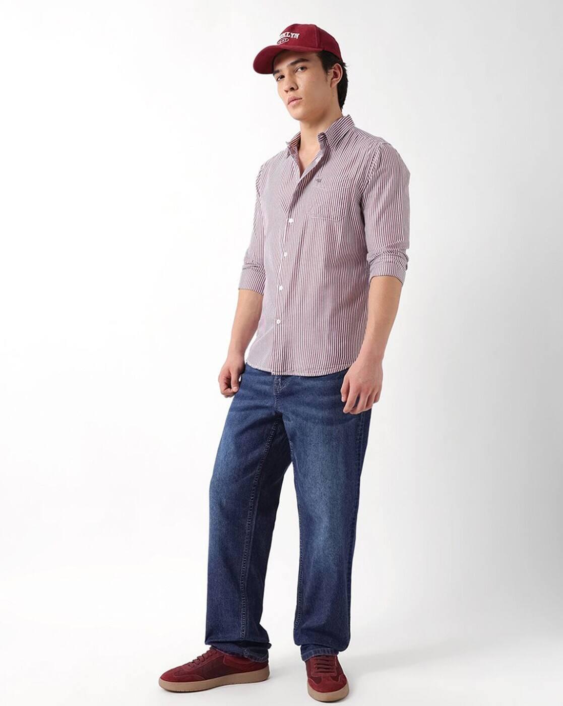 Mid-Wash Relaxed Jeans