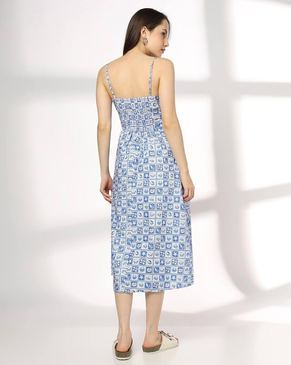 Women Printed Midi A-Line Dress