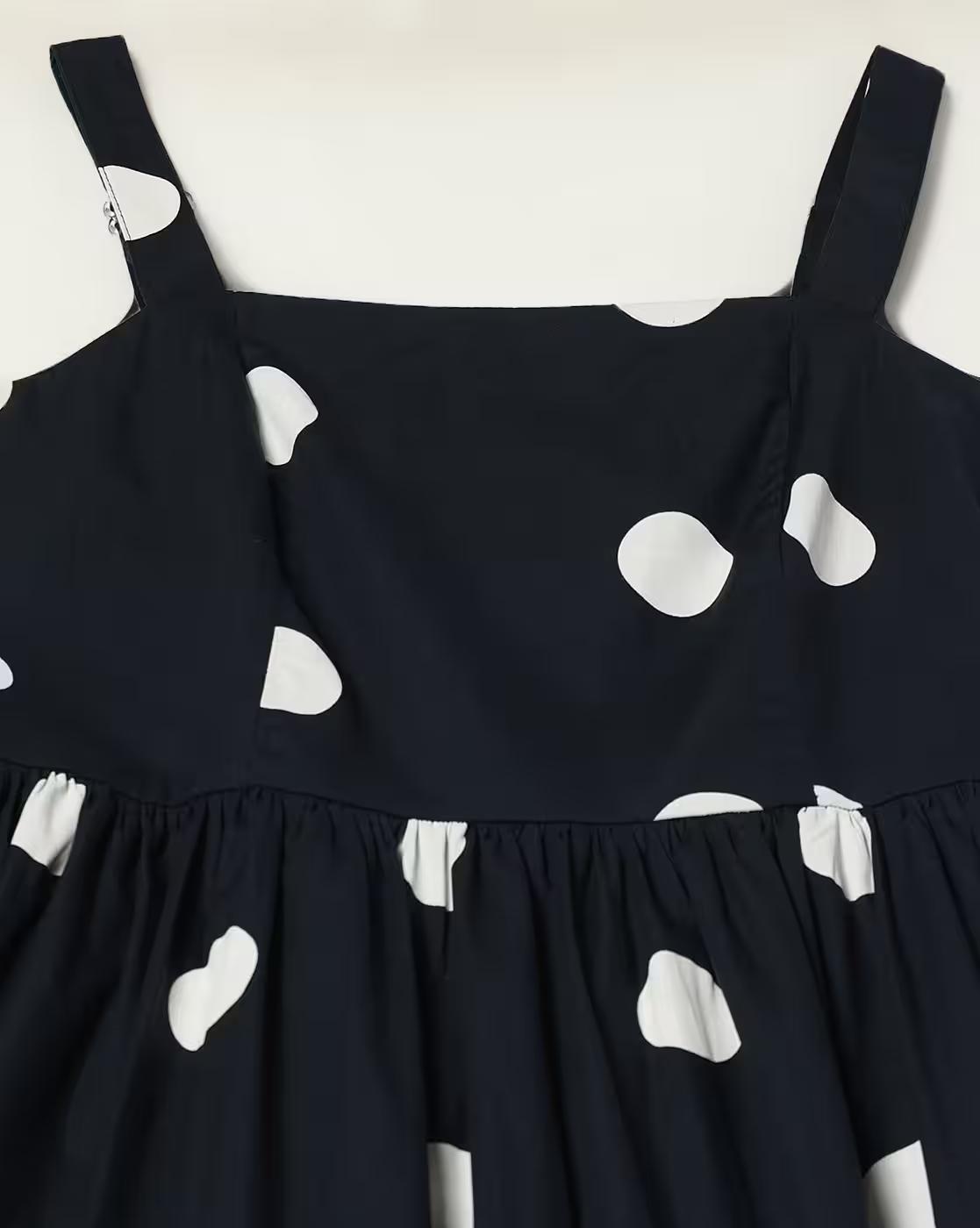 Women Polka-Dot Print Strappy Fit & Flare Dress