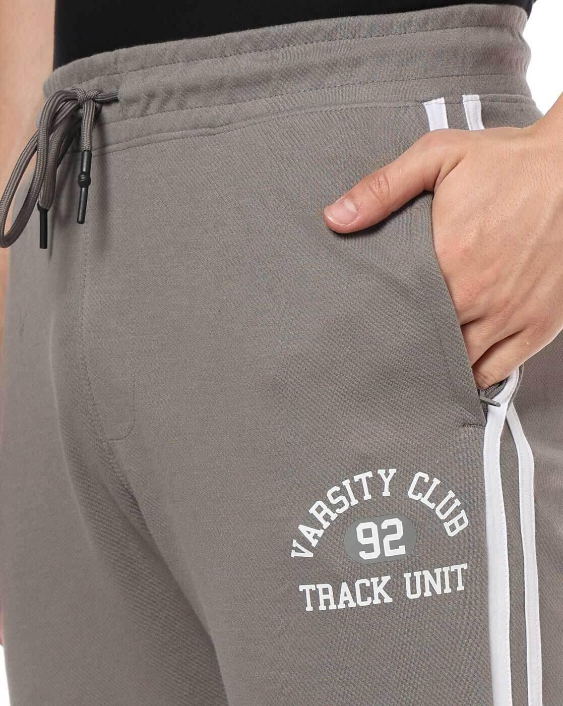 Men Straight Track Pants with Contrast Tipping