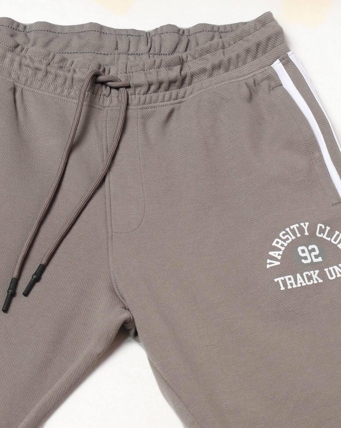Men Straight Track Pants with Contrast Tipping