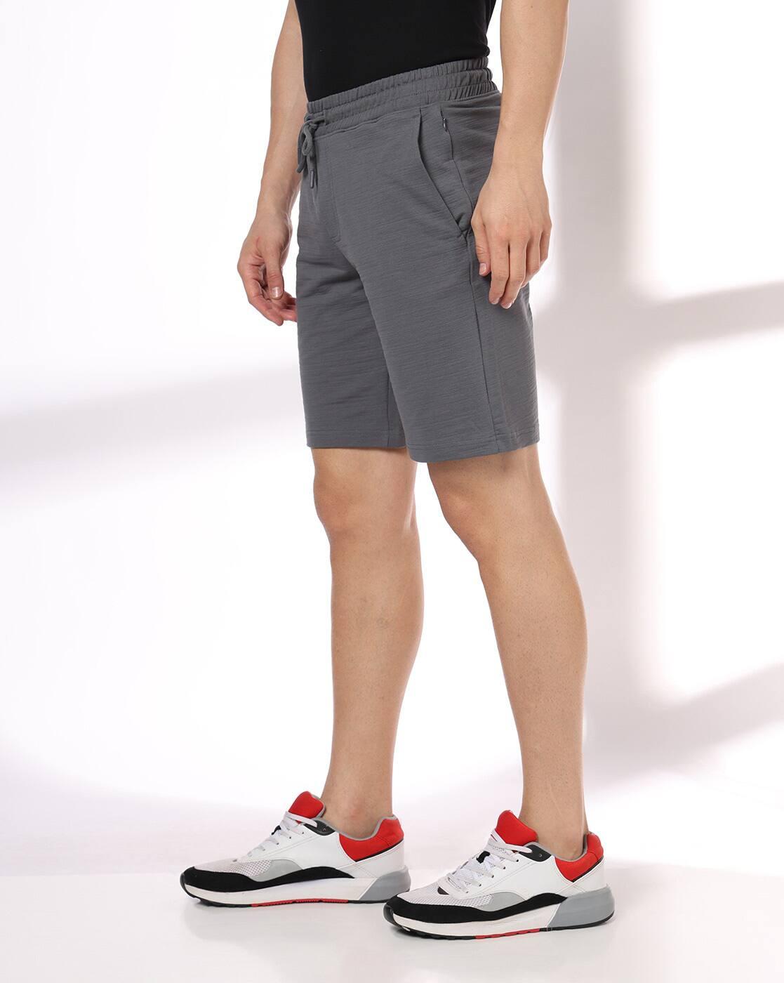 Men Crushed Regular Fit Shorts