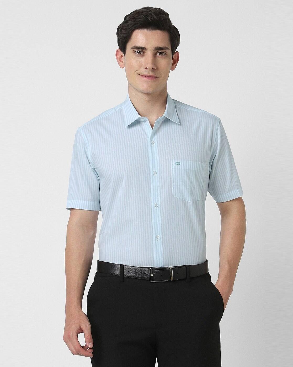 Men Striped Regular Fit Shirt with Patch Pocket