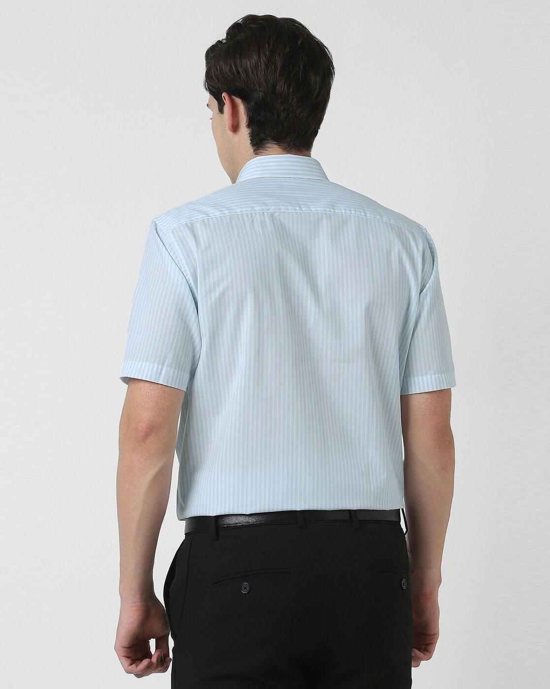 Men Striped Regular Fit Shirt with Patch Pocket