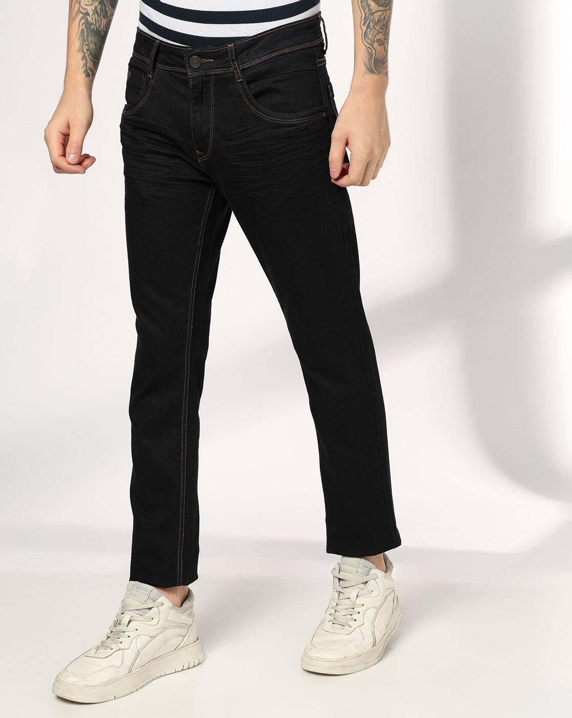Men Lightly Washed Slim Fit Jeans