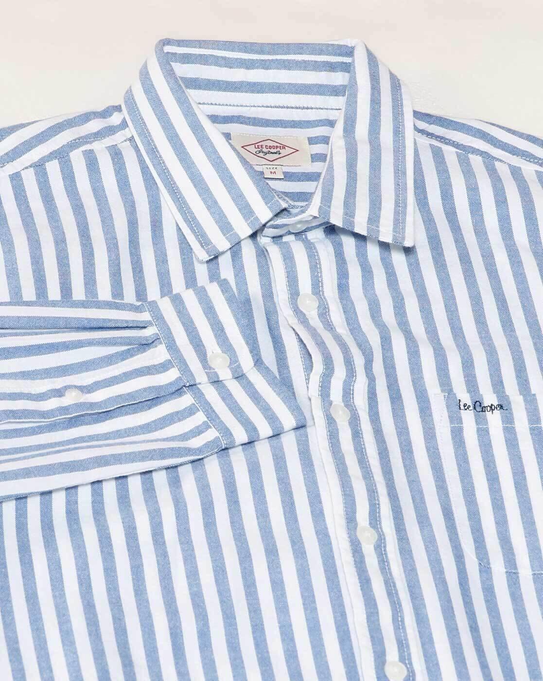 Men Striped Regular Fit Shirt with Patch Pocket