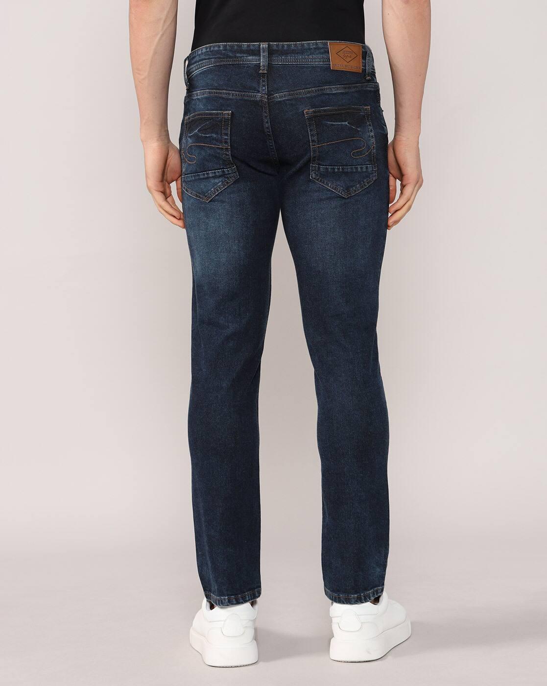 Men Lightly Washed Slim Fit Jeans