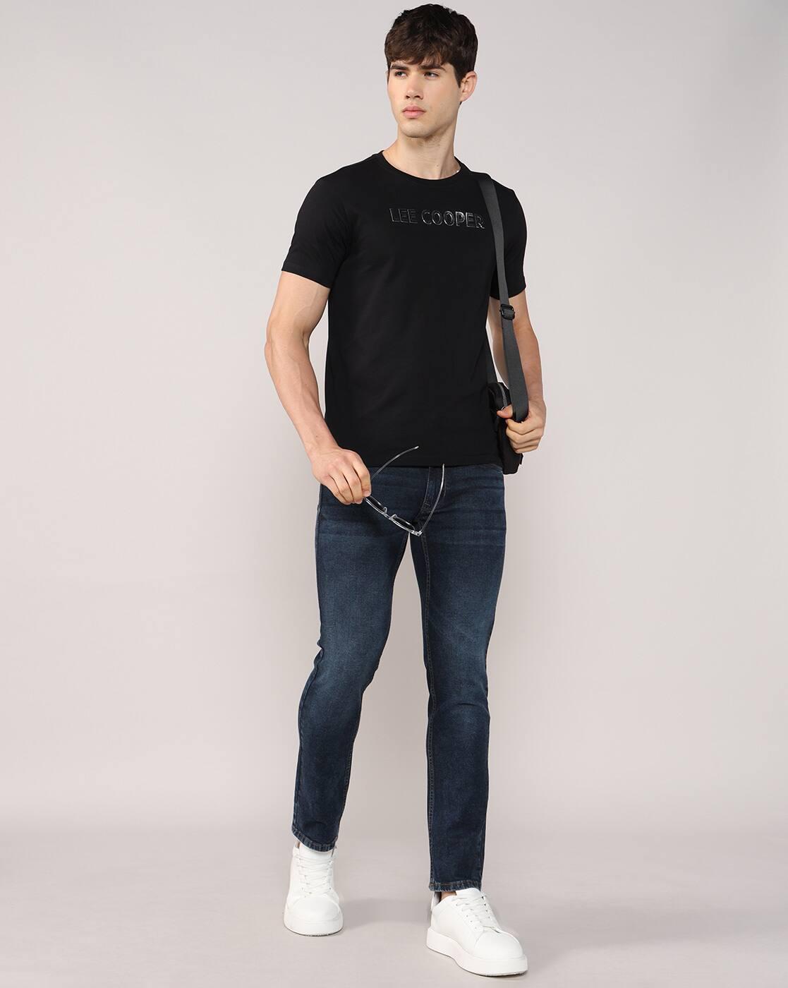 Men Lightly Washed Slim Fit Jeans