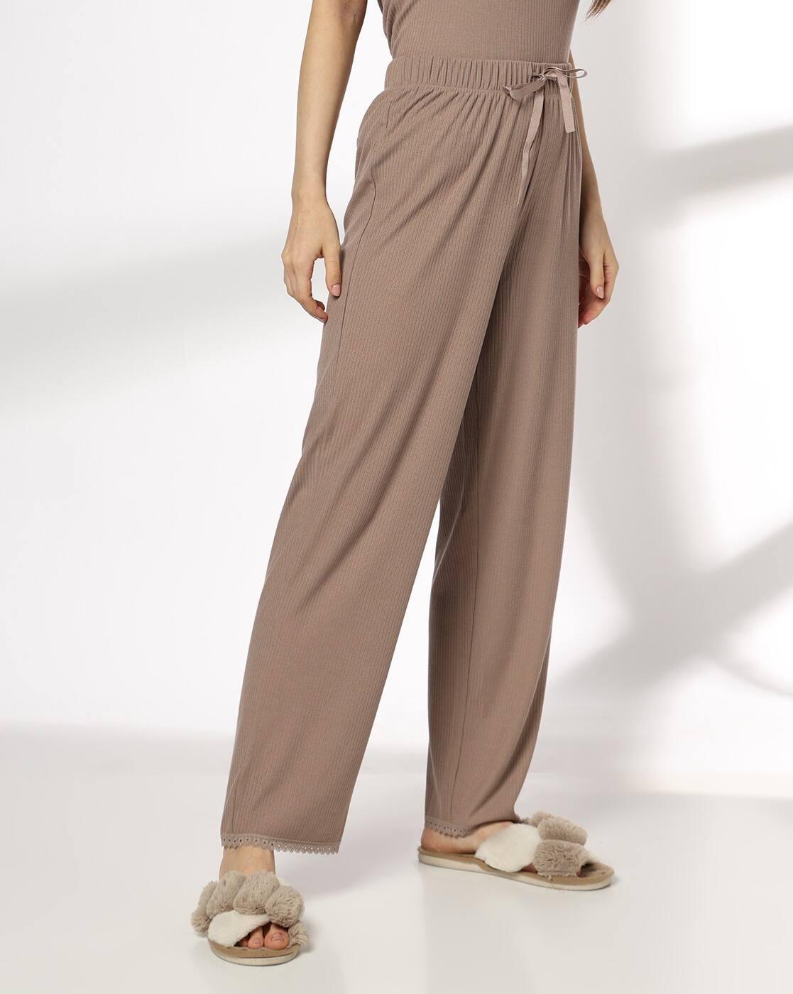 Women Ribbed Regular Fit Pyjamas