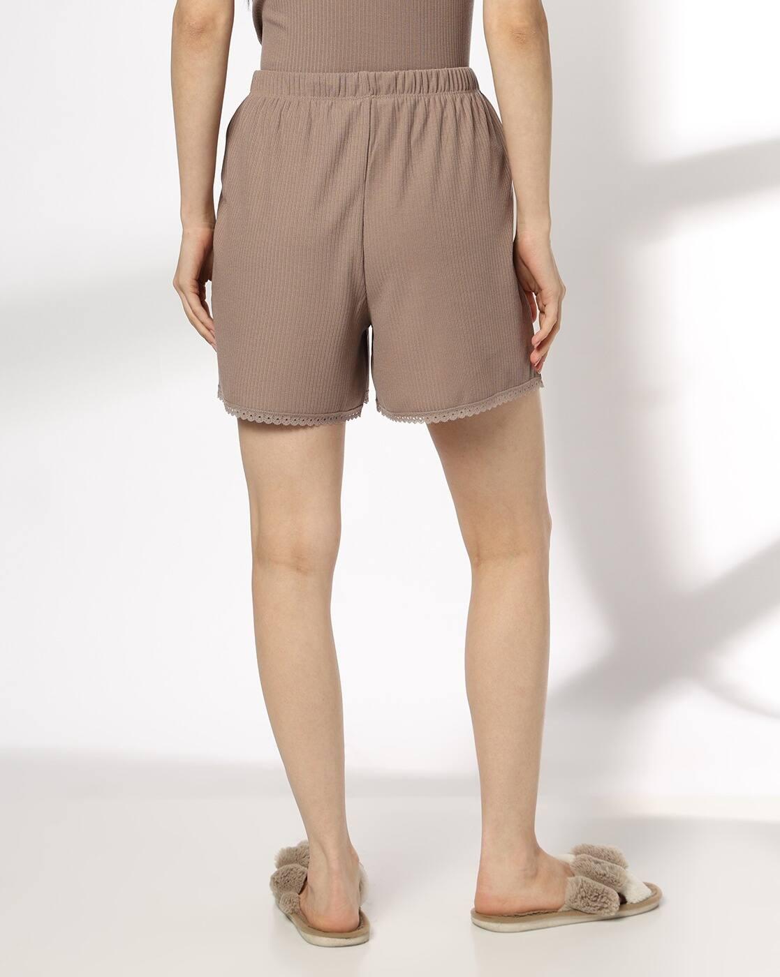 Women Ribbed Regular Fit Shorts