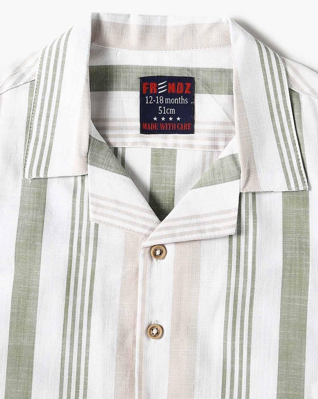 Boys Striped Shirt & Shorts Set