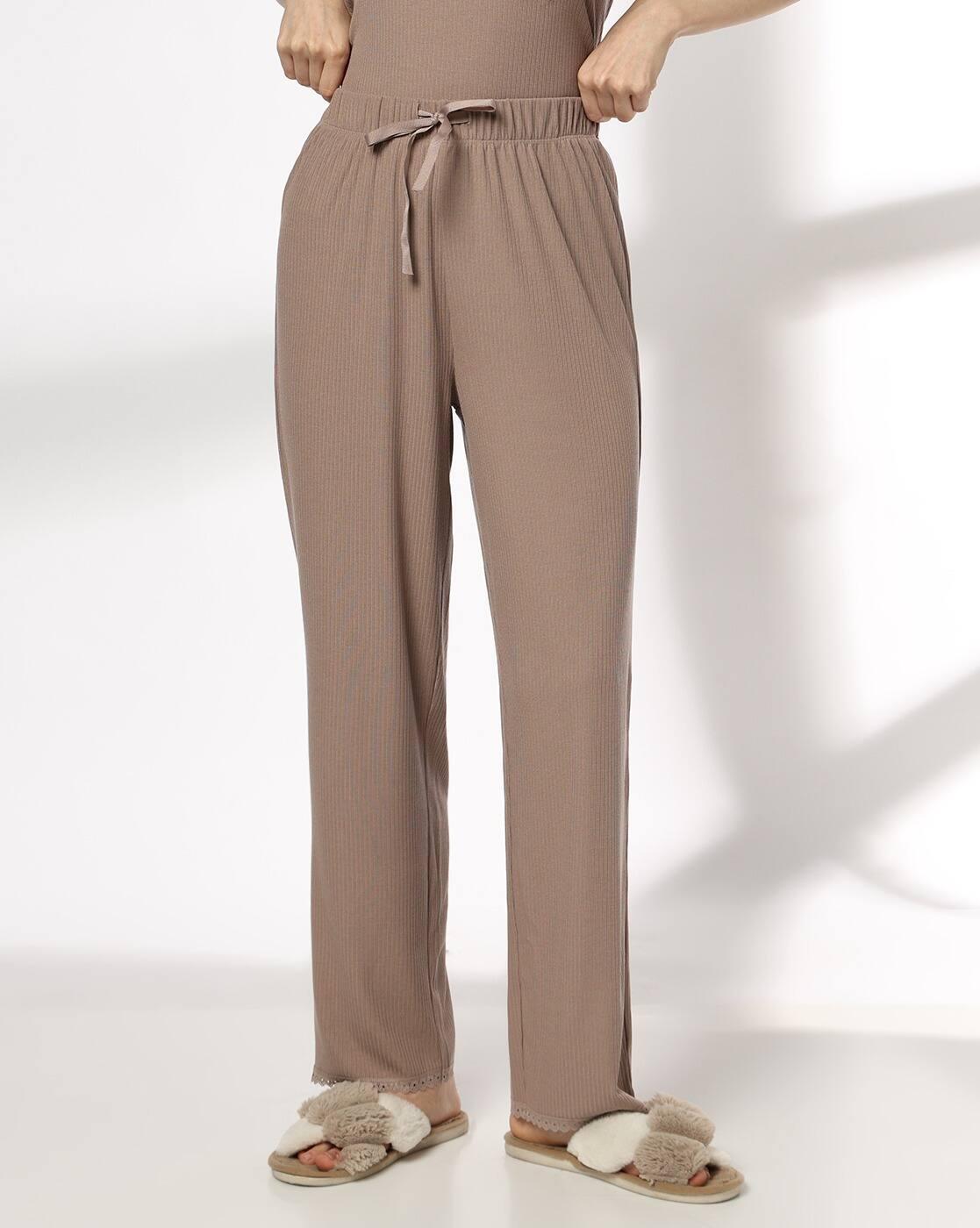 Women Ribbed Regular Fit Pyjamas