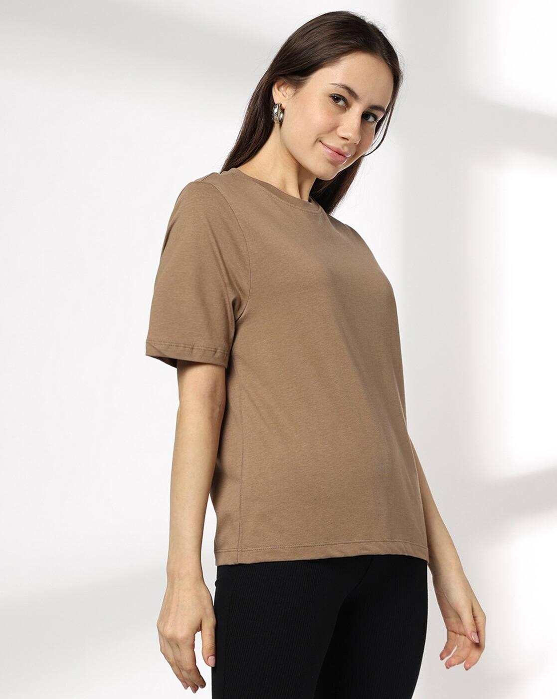 Women Relaxed Fit Crew-Neck T-Shirt