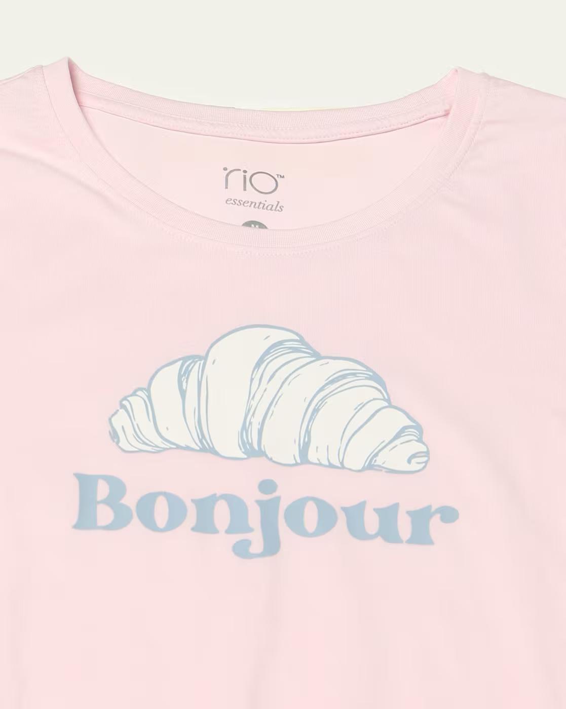 Women Graphic Print T-Shirt & Pyjamas Set