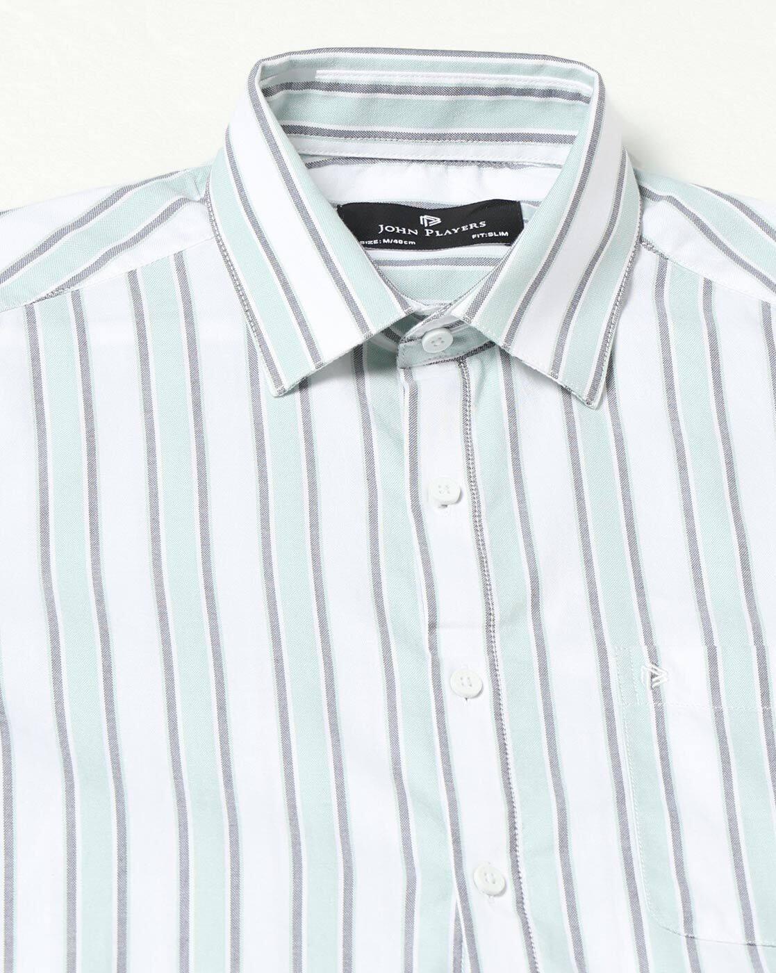 Men Slim Fit Cotton Striped Casual Shirt