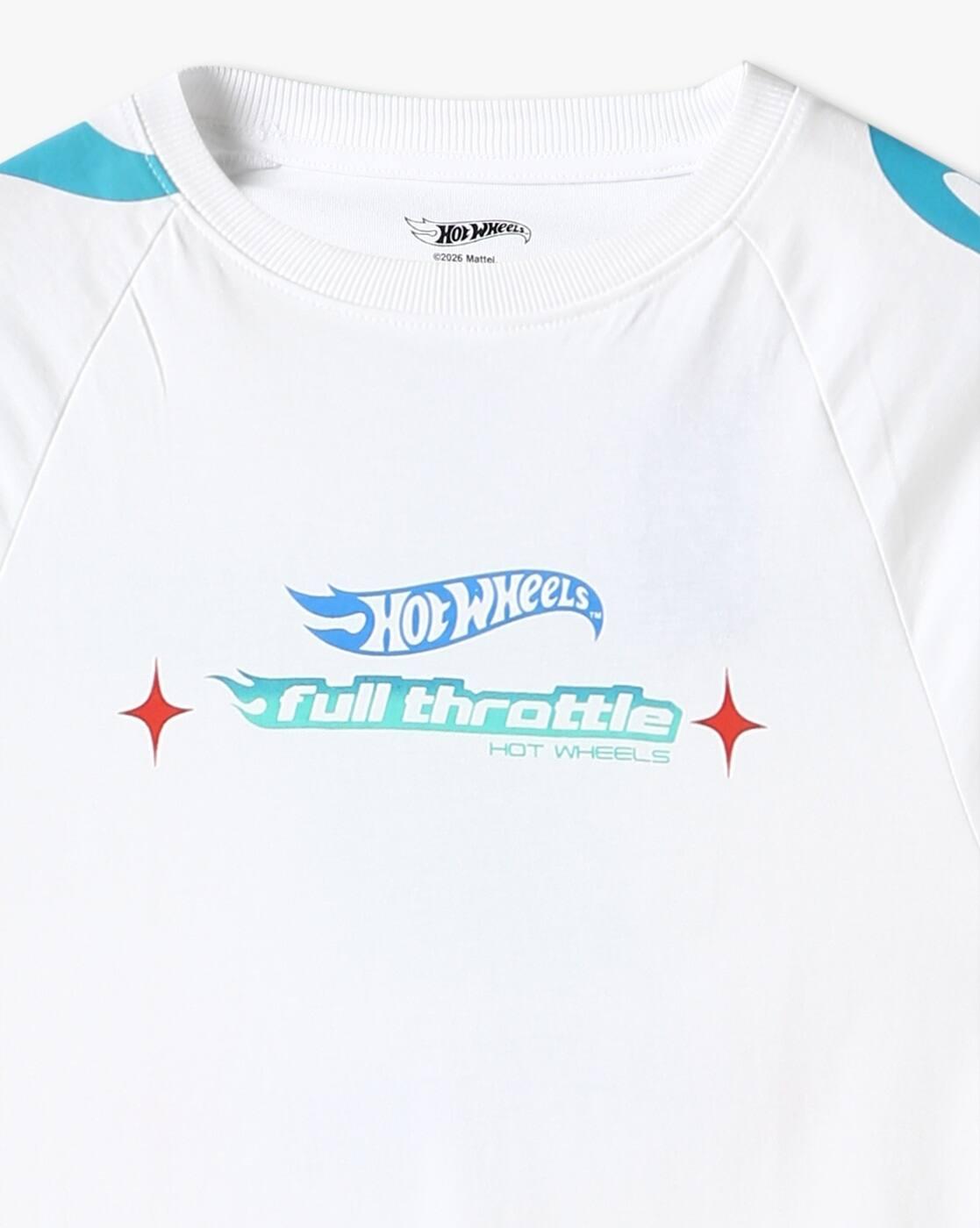 Boys Typographic Print Oversized Round-Neck T-Shirt