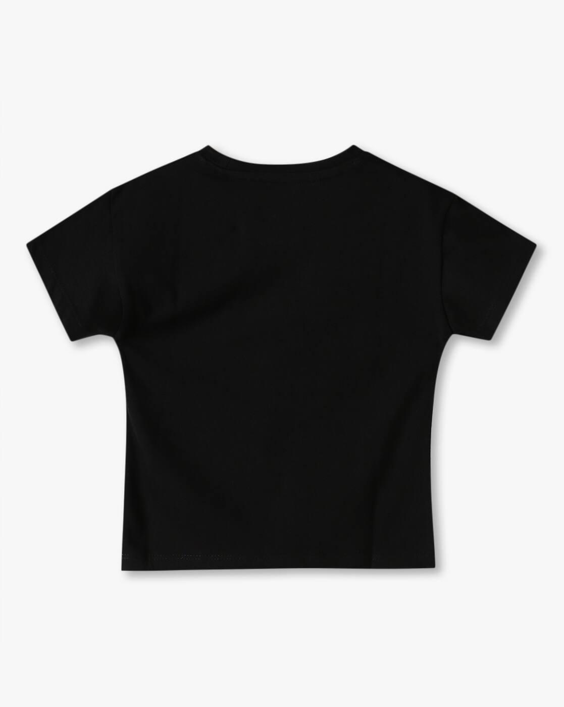 Boys Minions Print Regular Crop Fit Round-Neck T-Shirt