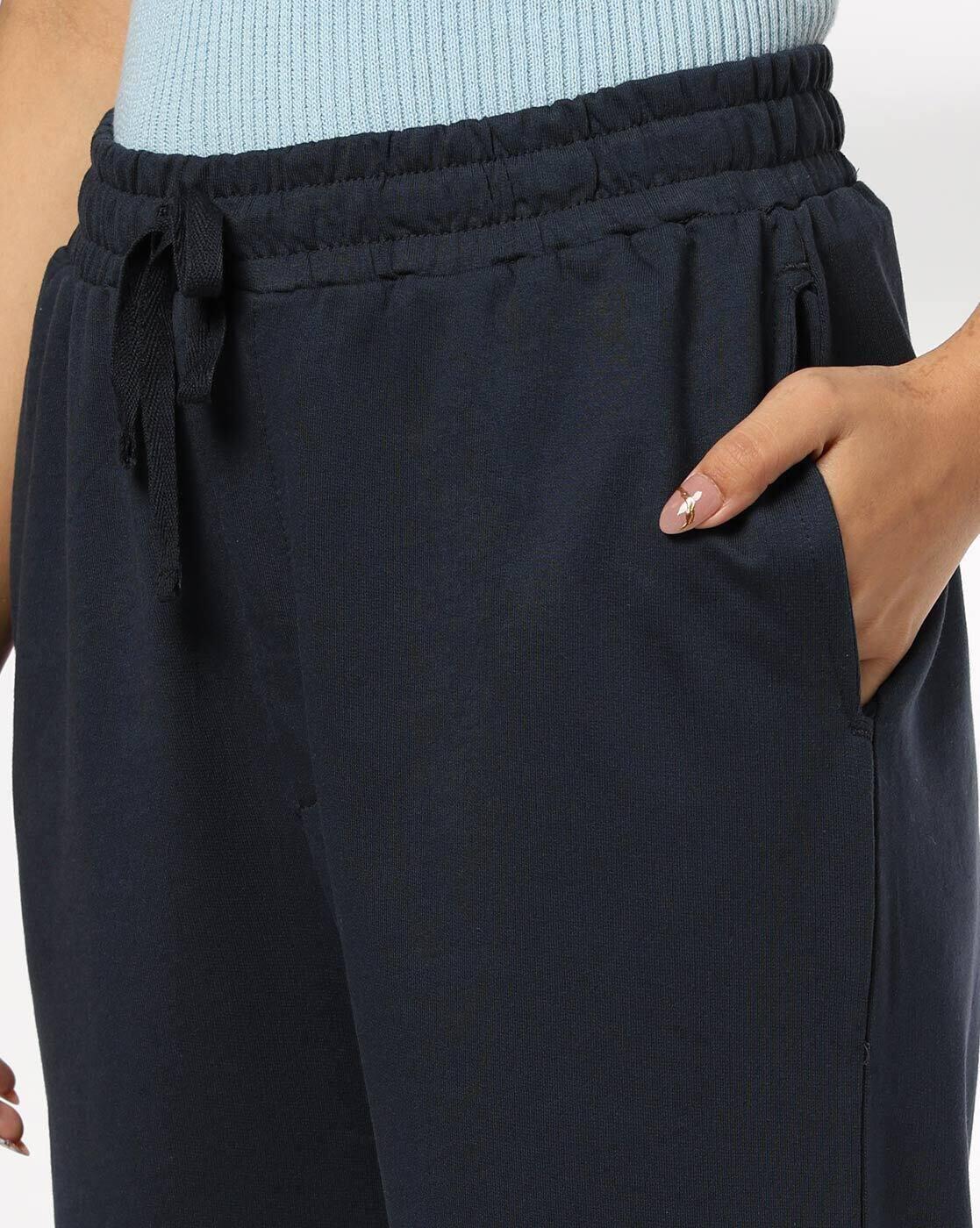 Women Straight Track Pants with Insert Pockets