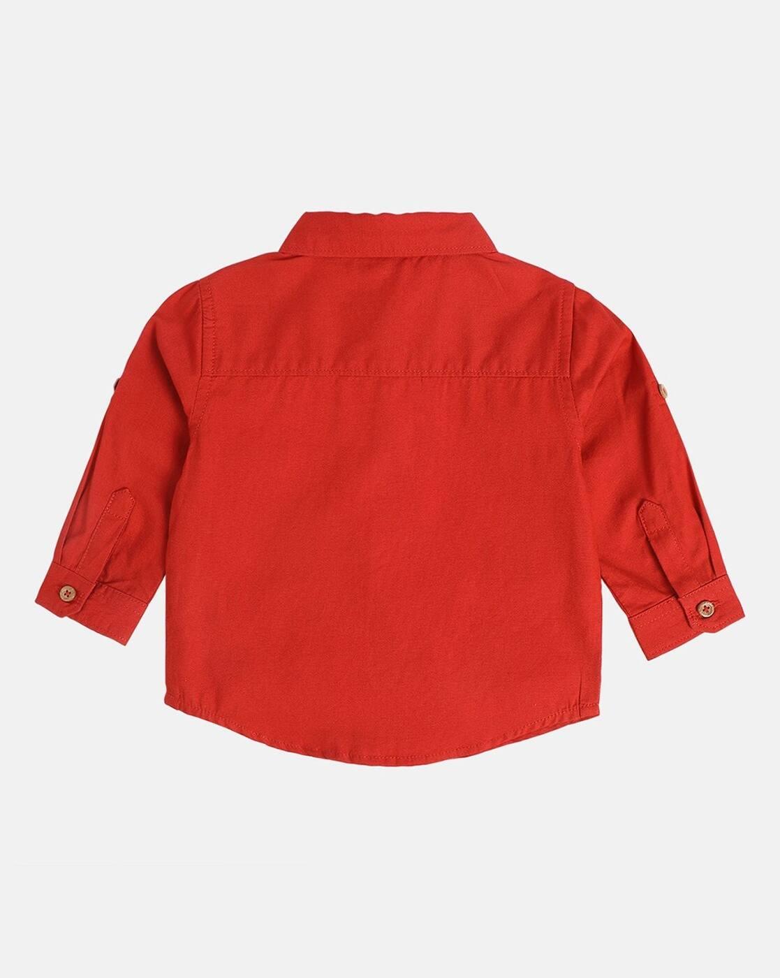 Boys Embroidered Regular Fit Shirt