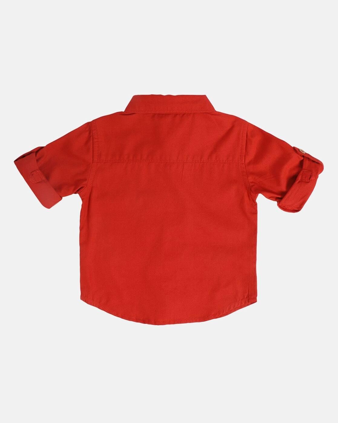 Boys Embroidered Regular Fit Shirt