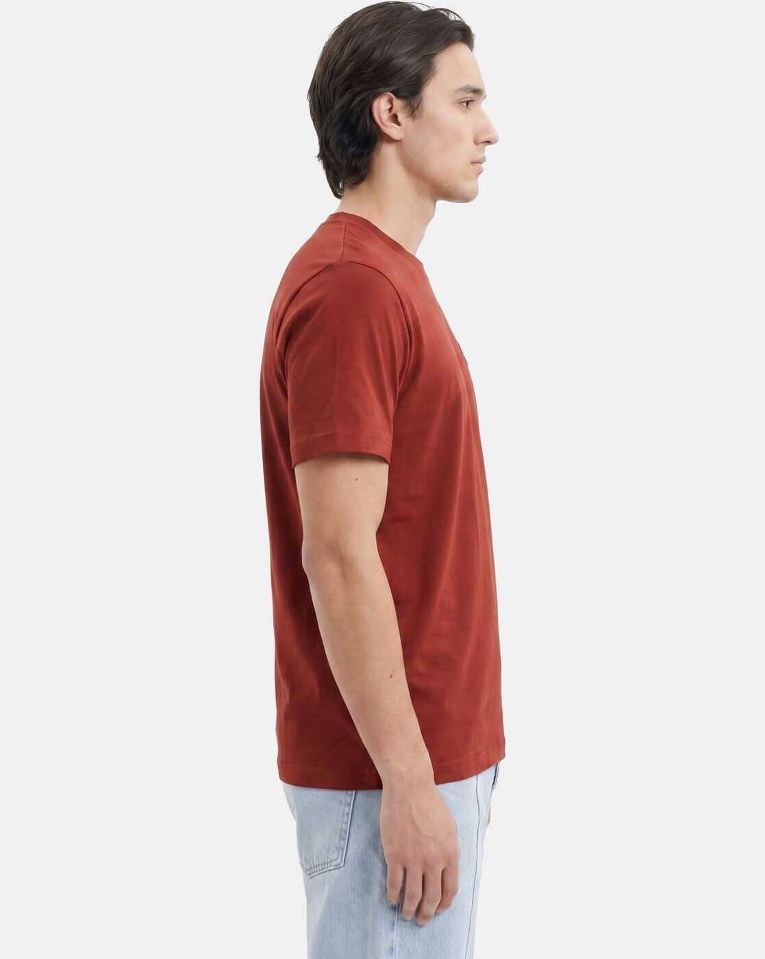 Men Solid Regular Fit Crew Neck Cotton T-Shirt