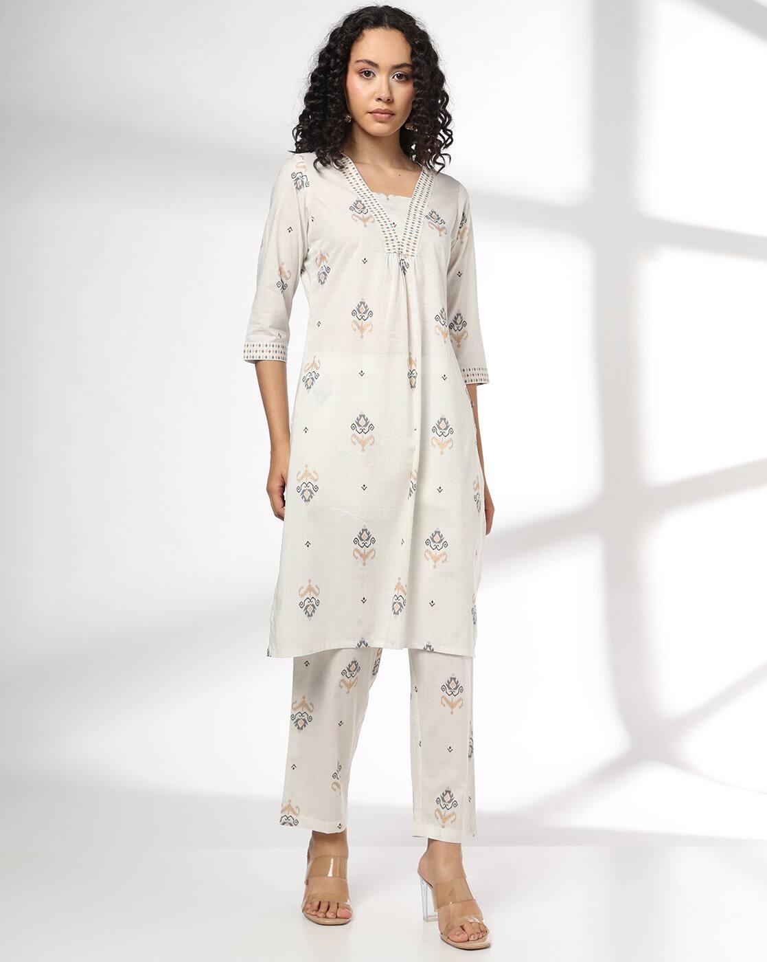 Women Printed Straight Kurta Suit Set