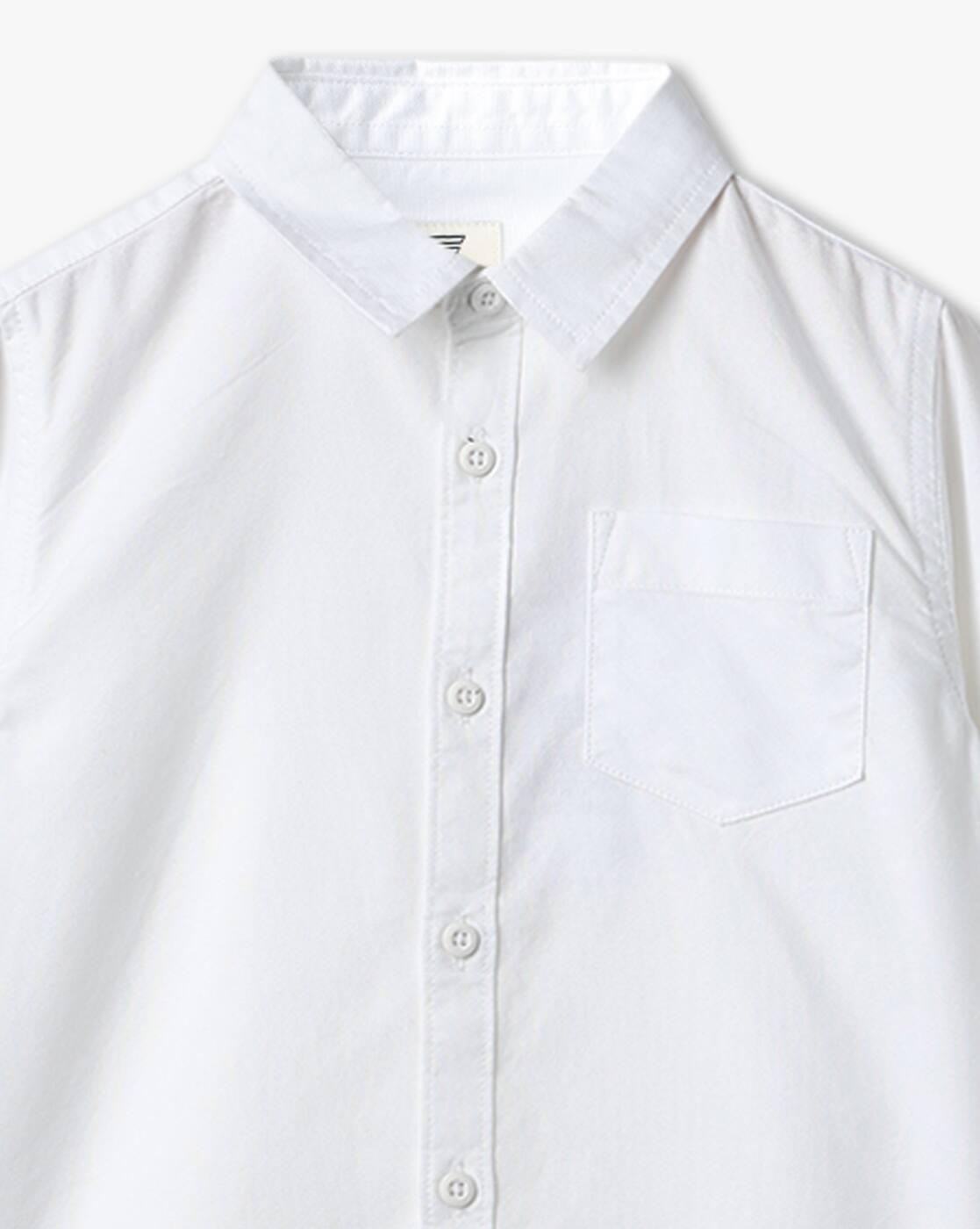 Boys Tailored Fit Shirt with Patch Pocket