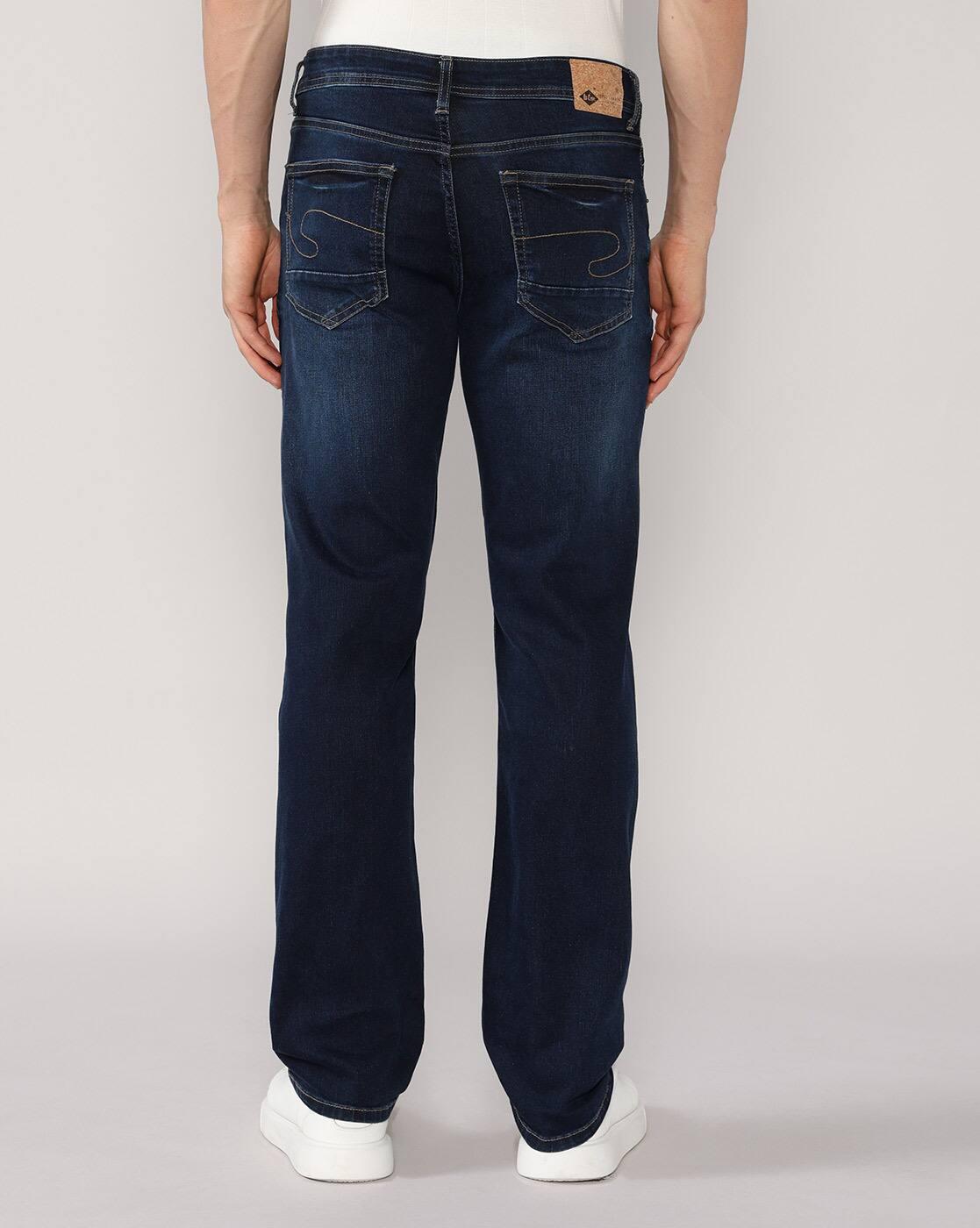 Men Lightly Washed Loose Fit Jeans