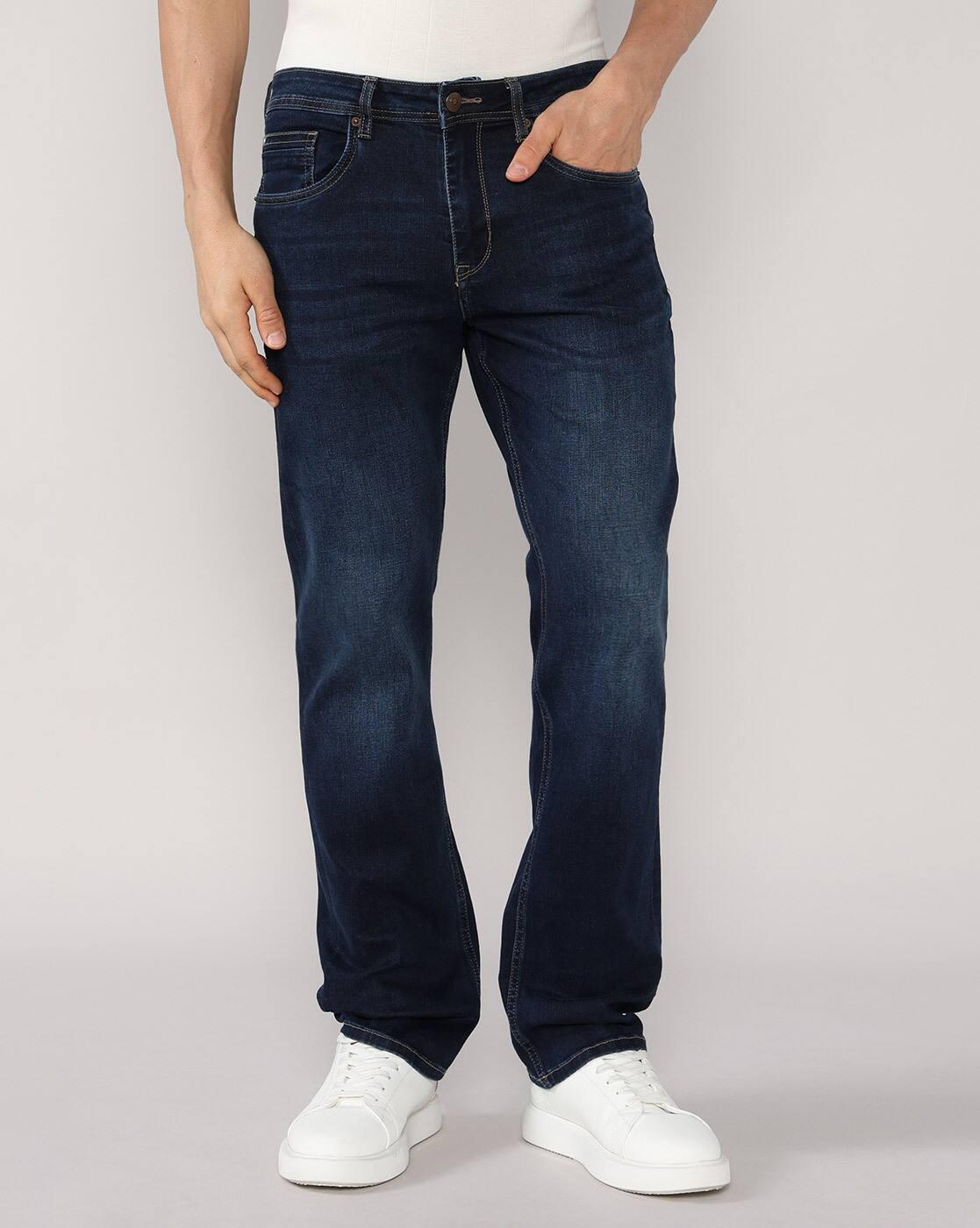 Men Lightly Washed Loose Fit Jeans