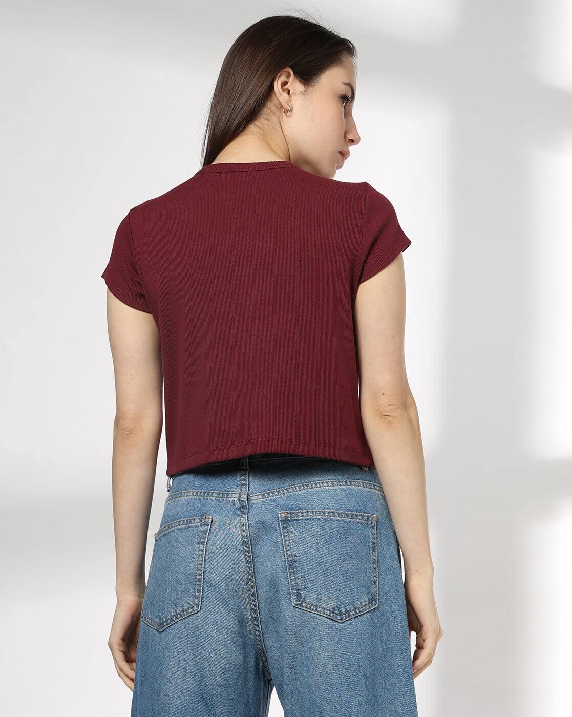 Women Urban City Print Regular Fit Round-Neck T-Shirt