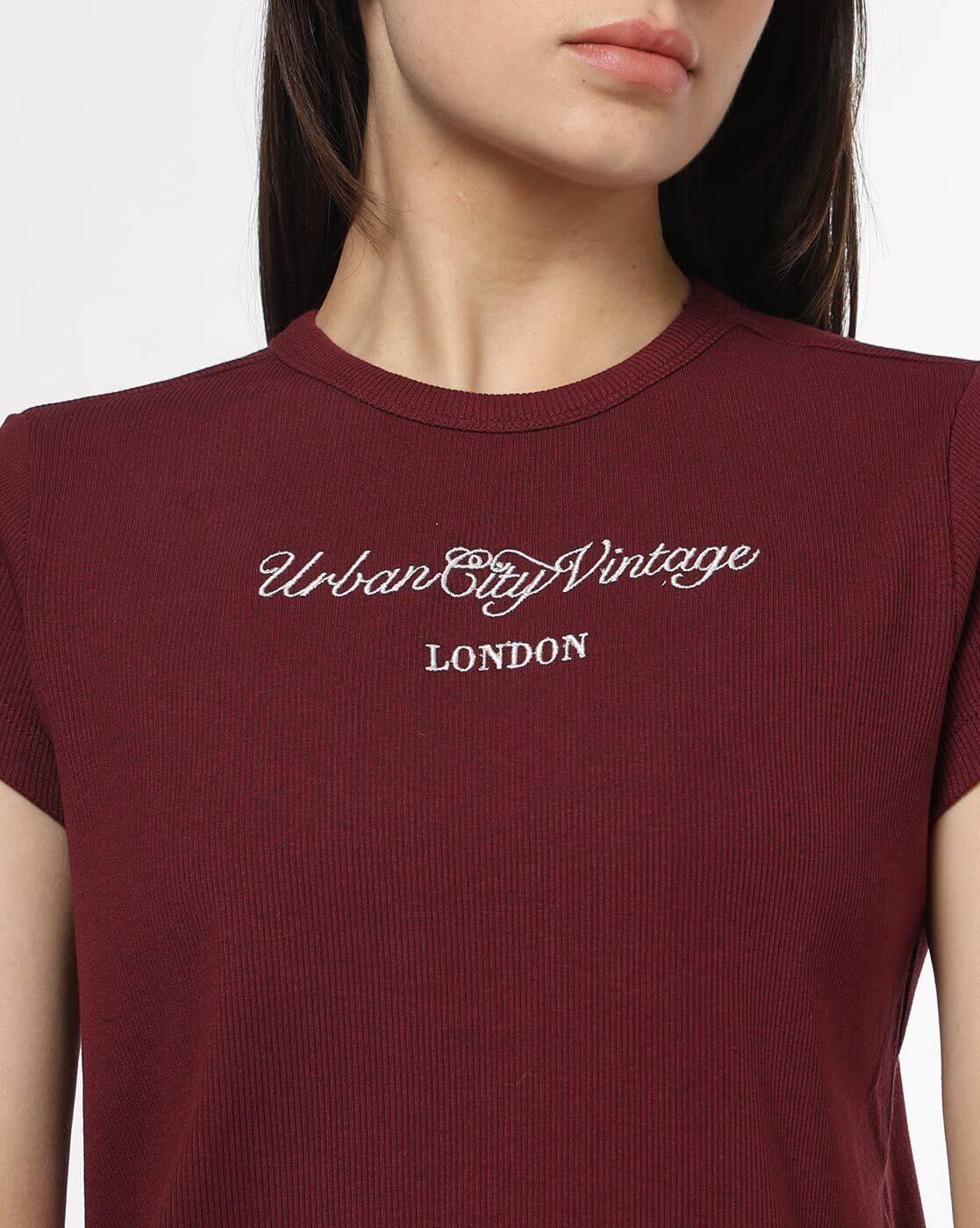 Women Urban City Print Regular Fit Round-Neck T-Shirt