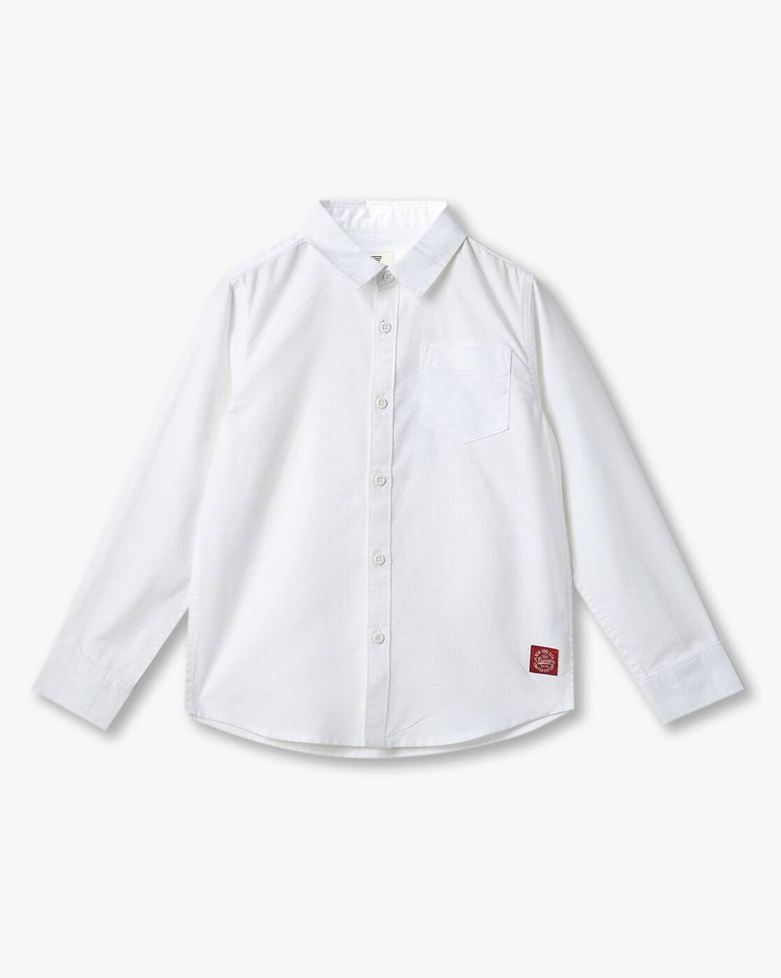Boys Tailored Fit Shirt with Patch Pocket