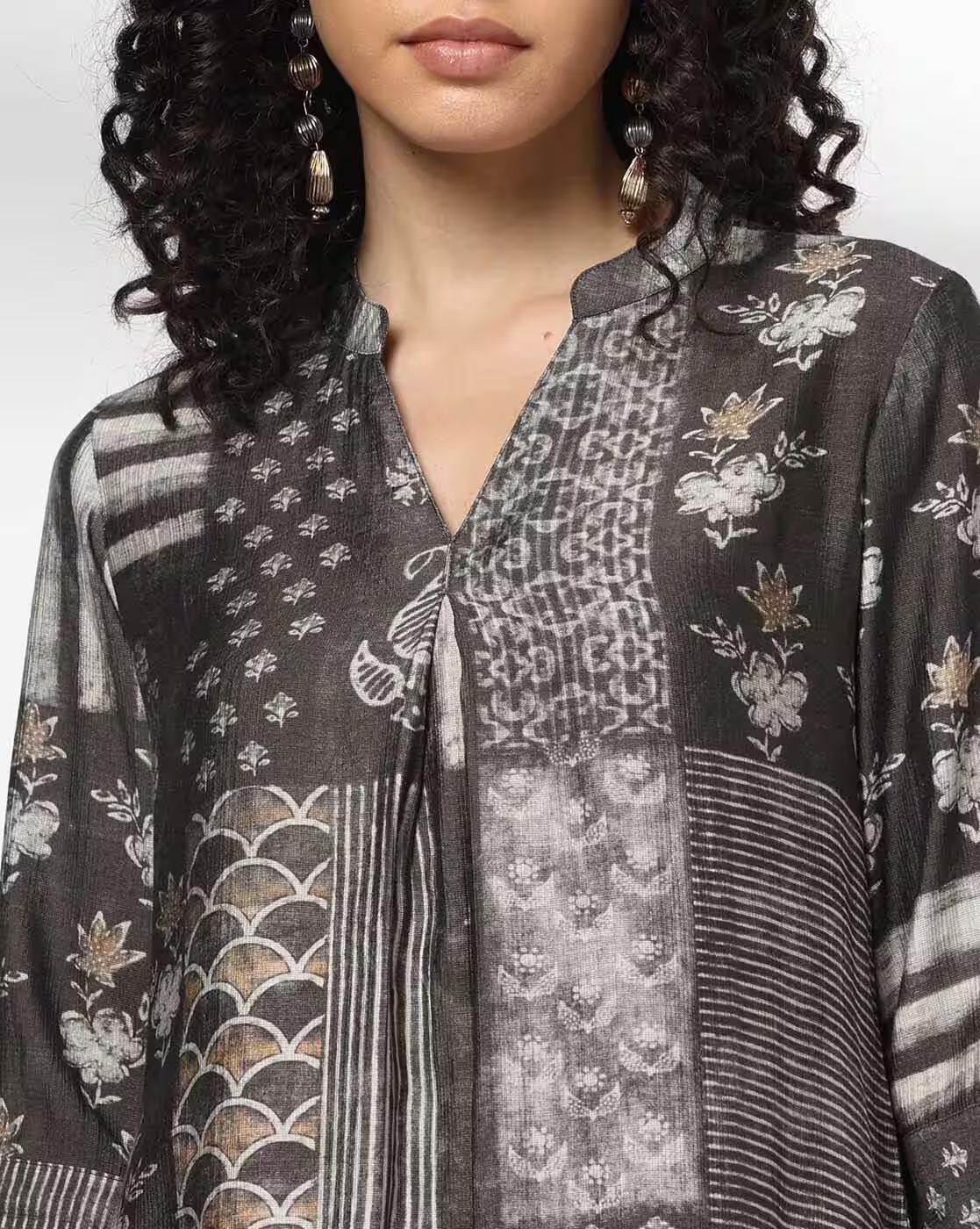 Women Floral Print A-Line Kurta