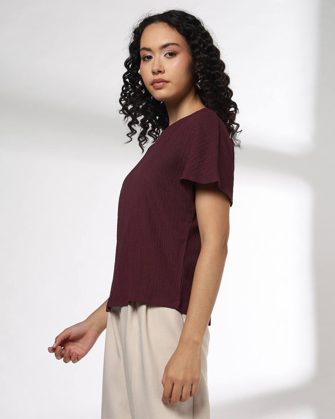 Women Crinkled Regular Fit Top