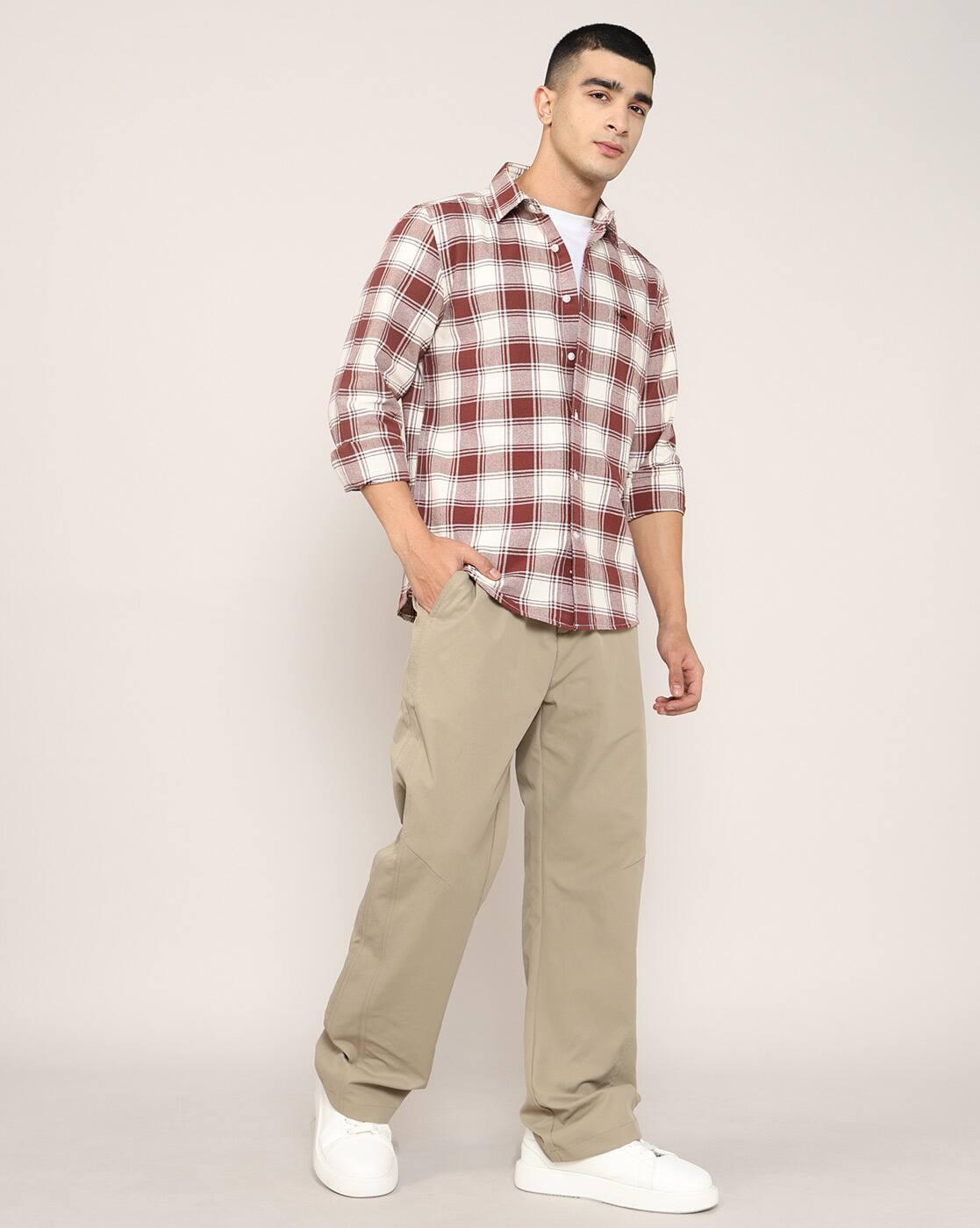 Men Checked Regular Fit Shirt with Patch Pocket