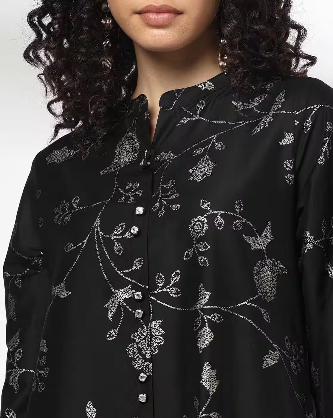 Women Floral Print A-Line Kurta