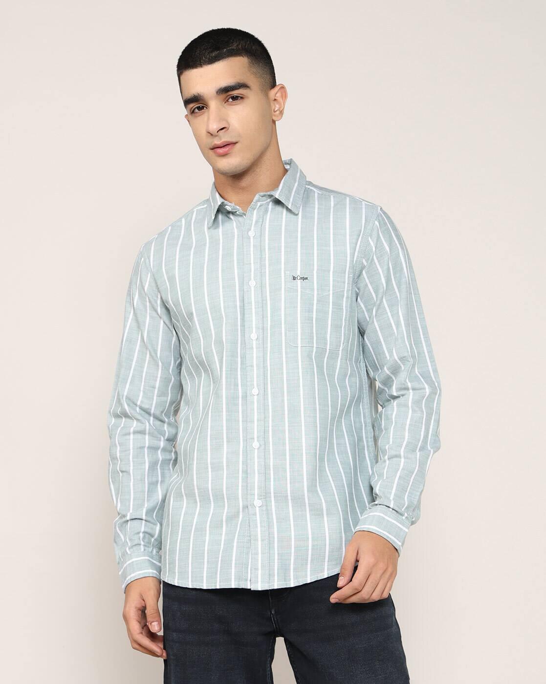 Men Striped Regular Fit Cotton Shirt