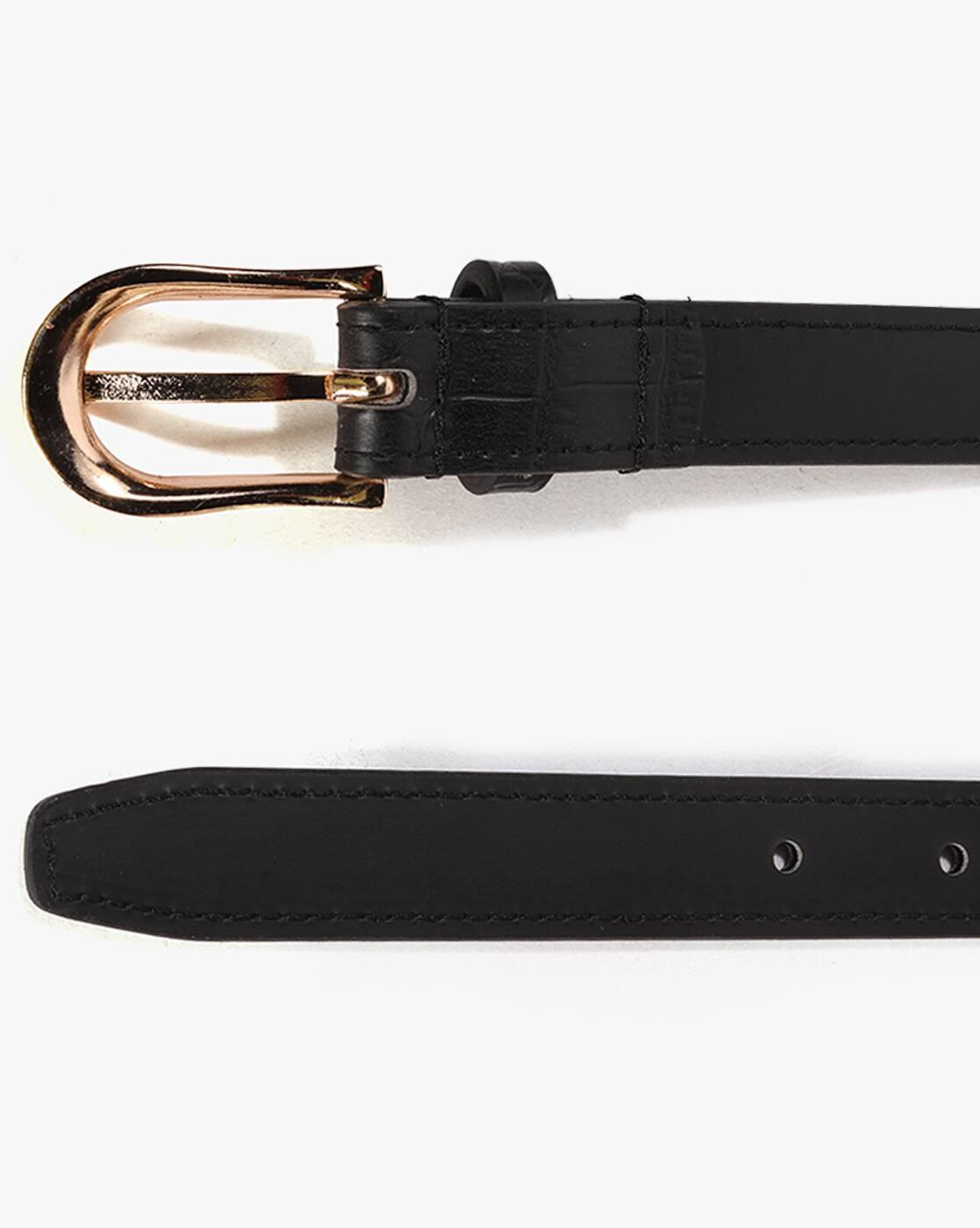 Women Belt with Tang Buckle Closure