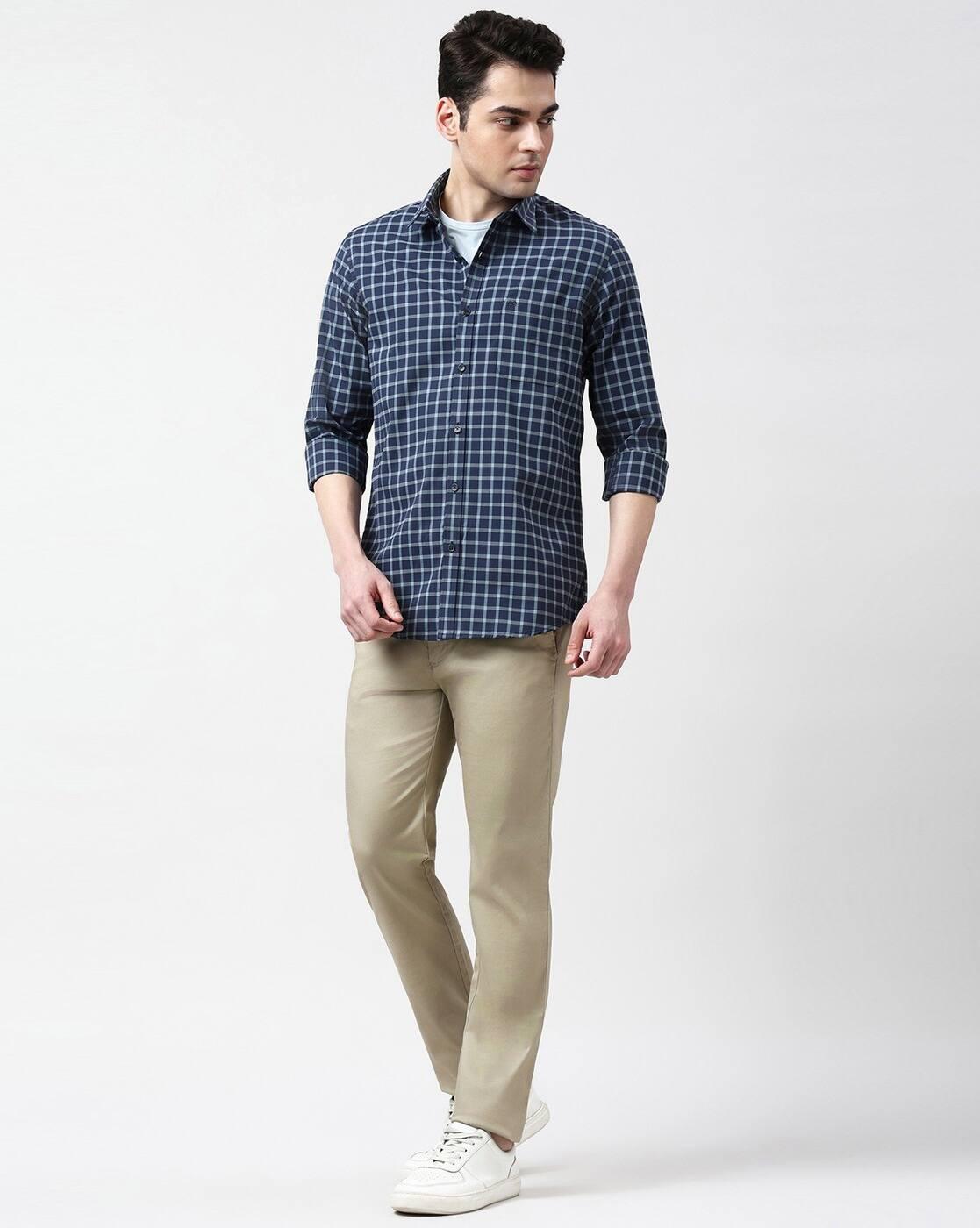 Men Checked Slim Fit Shirt