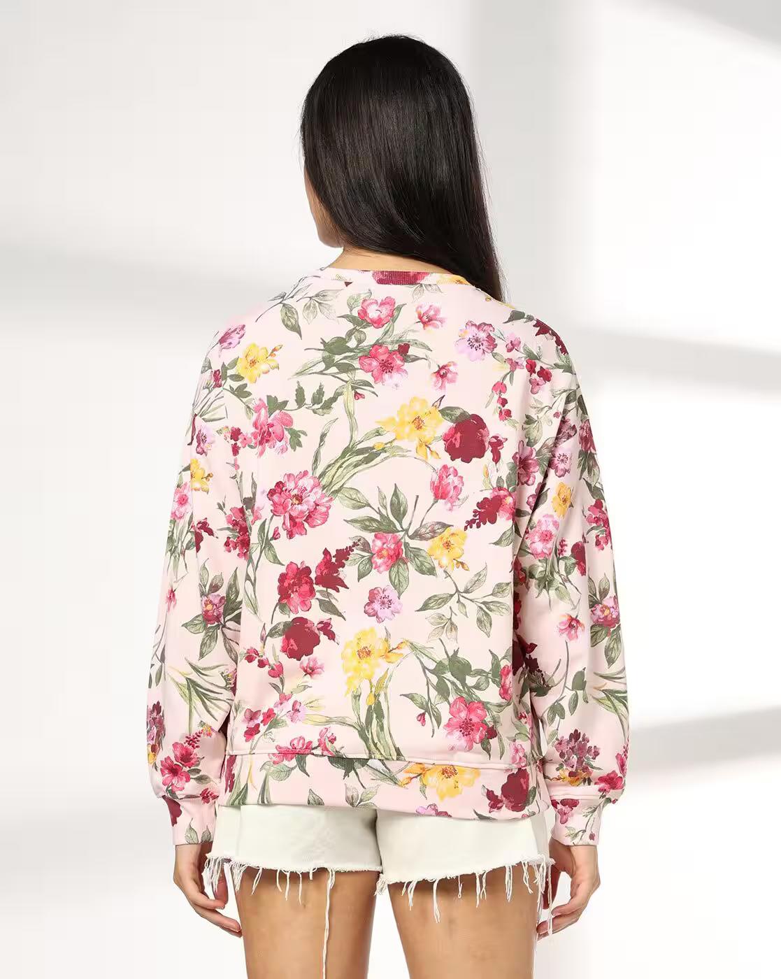 Women Floral Print Regular Fit Sweatshirt