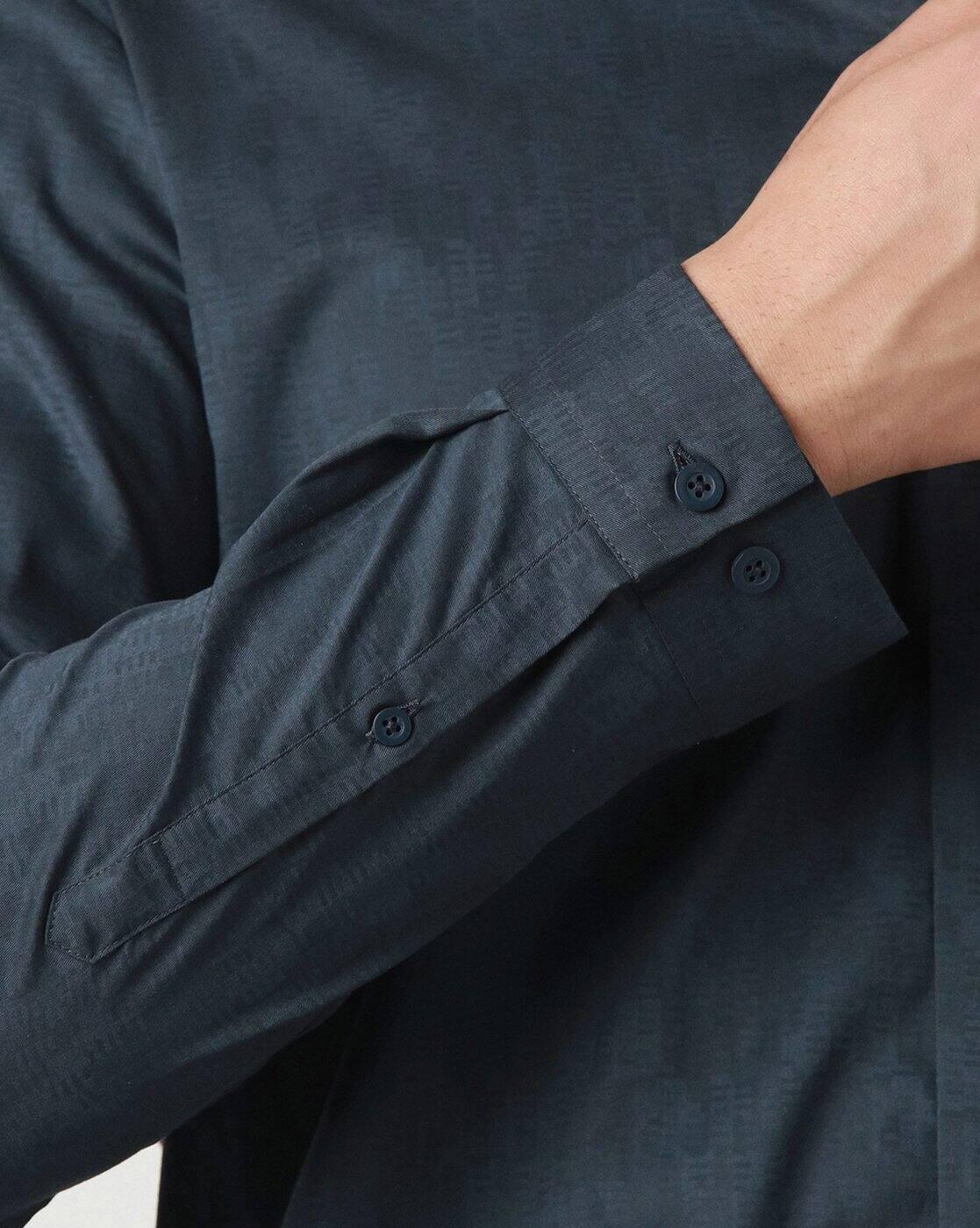 Men Patterned Slim Fit Shirt with Patch Pocket