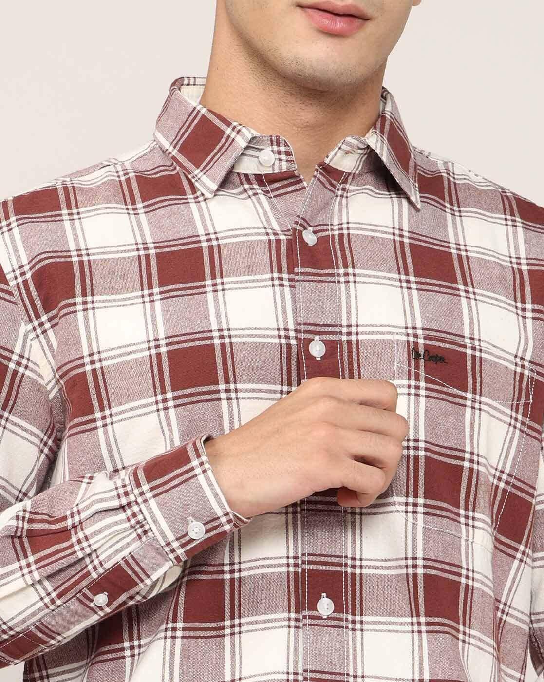 Men Checked Regular Fit Shirt with Patch Pocket