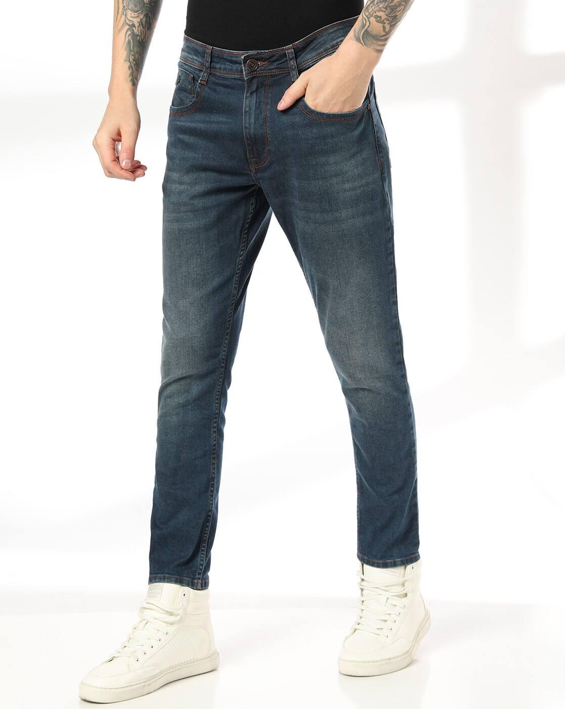 Men Ankle Length Skinny Fit Stretchable Jeans