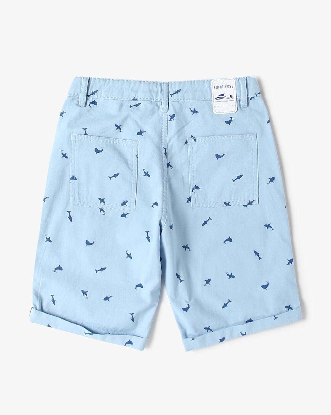 Boys Printed Regular Fit Chino Shorts