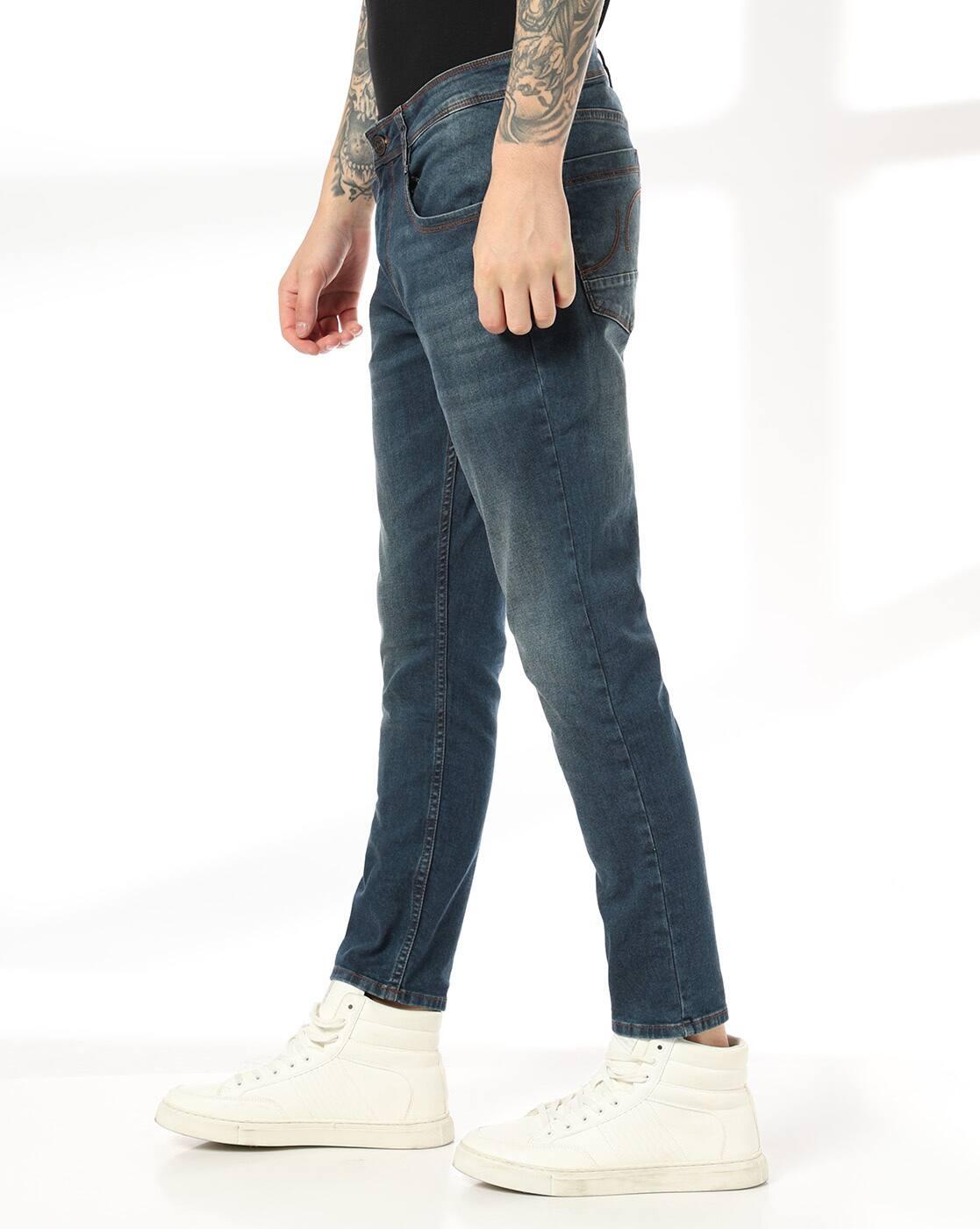 Men Ankle Length Skinny Fit Stretchable Jeans