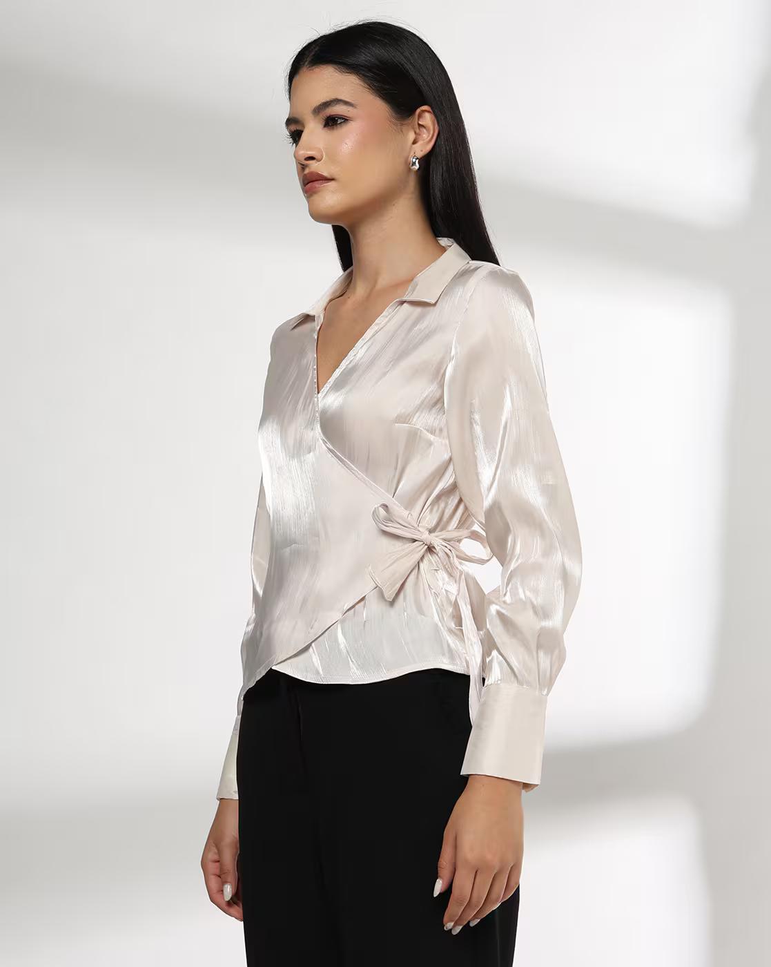 Women Regular Fit Wrap Top