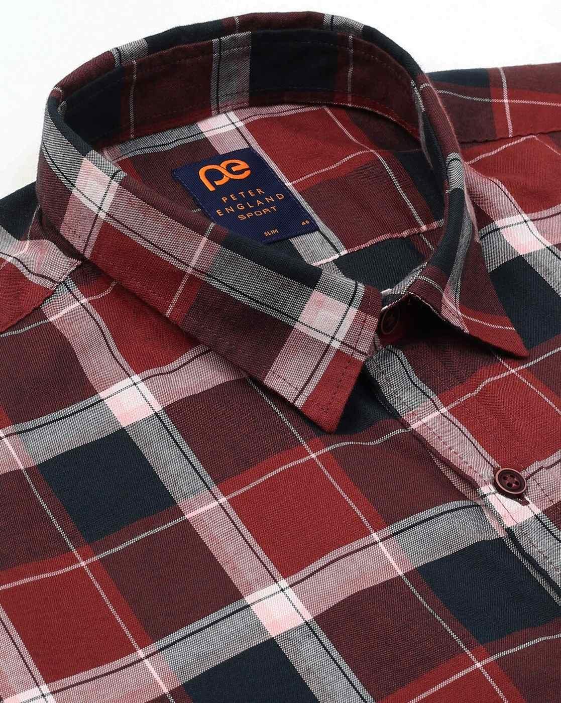 Men  Slim Fit Check Full Sleeves Casual Shirt
