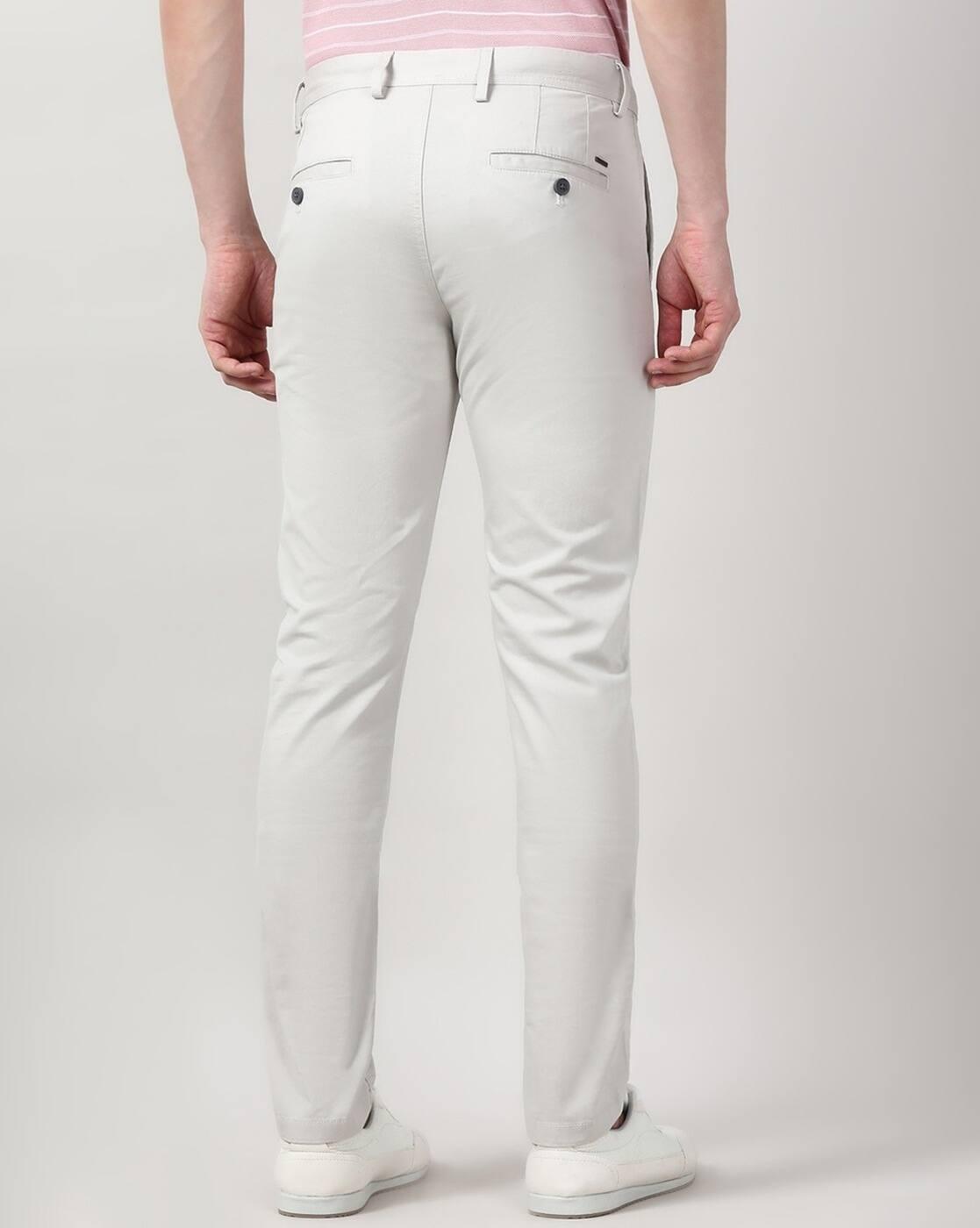 Men Skinny Fit Flat-Front Chinos