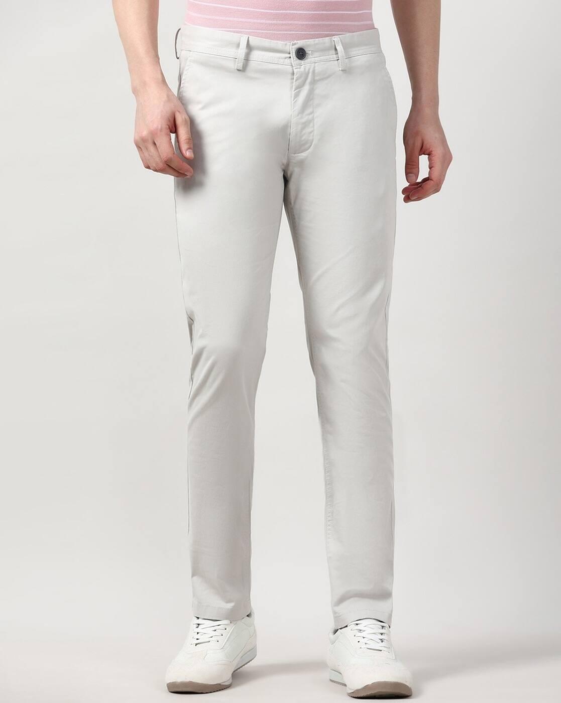 Men Skinny Fit Flat-Front Chinos